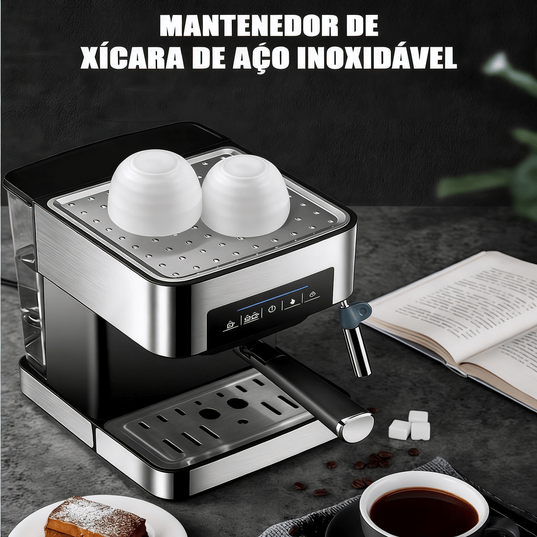 Máquina de Café Espresso Automática 1,6 L com Moedor Integrado