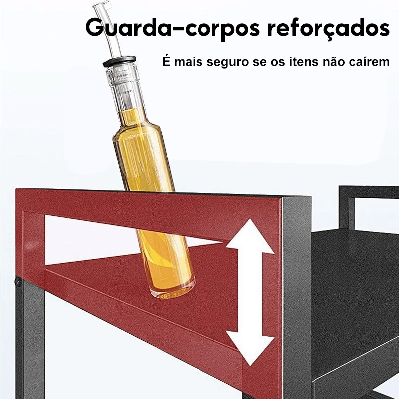 Suporte Ajustável para Micro-ondas em Aço Carbono