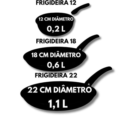 Jogo de Frigideiras Antiaderentes para Cozinha