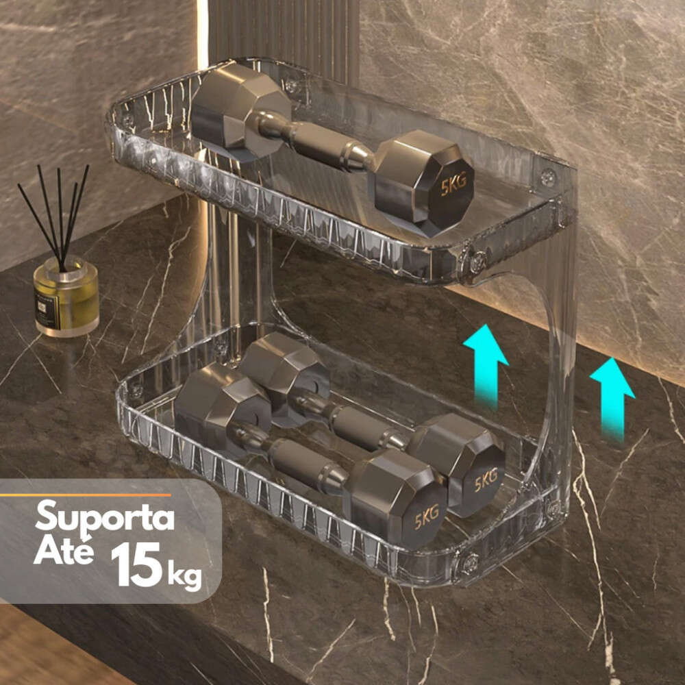 Suporte Acrílico para Cosméticos com Acabamento Diamantado