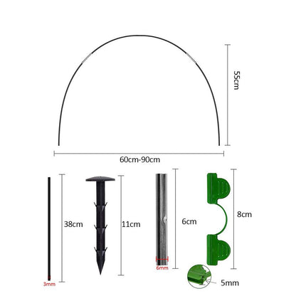 Arcos de Suporte para Estufa e Jardim com Revestimento Antiferrugem