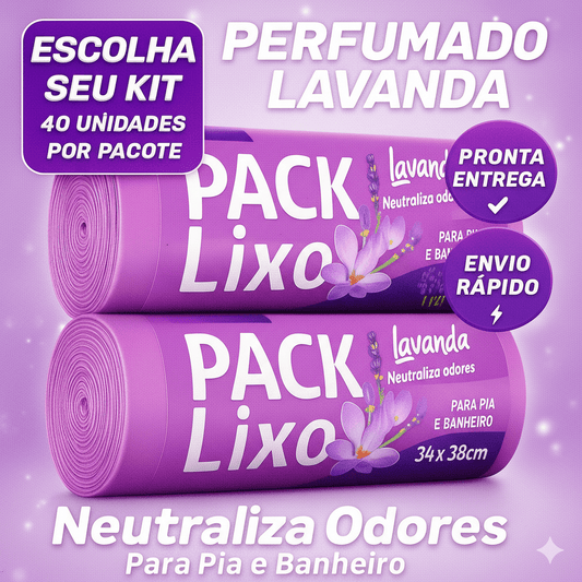 Sacos de Lixo Perfumados com Aroma de Lavanda