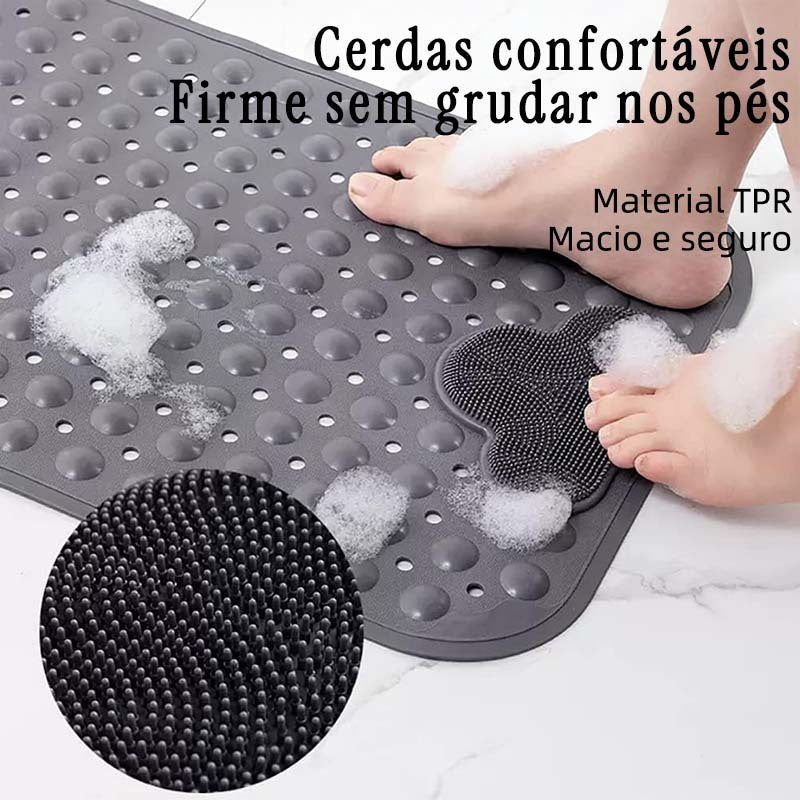 Tapete Antiderrapante para Banho com Ventosas e Função Massageadora