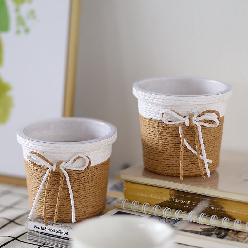 Kit de Vasos Decorativos de Mesa Mini para Plantas Naturais ou Artificiais