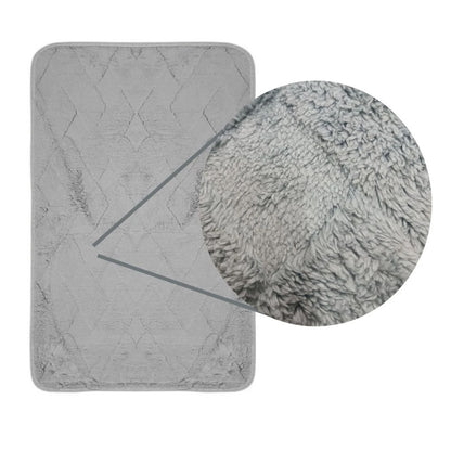 Kit de Tapetes para Banheiro 3 Peças Antiderrapantes com Drenagem Quadrada