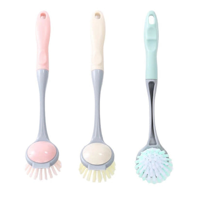 Escova Redonda Multiuso com Cabo e Raspador