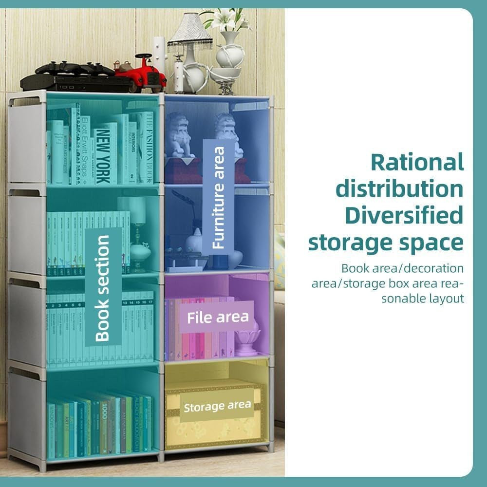 Estante com 5 Prateleiras para Livros e Decoração