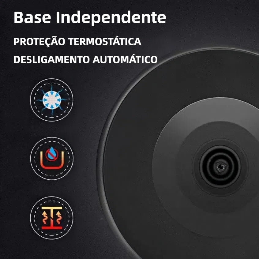 Chaleira Elétrica Inox 127V com Aquecimento Rápido