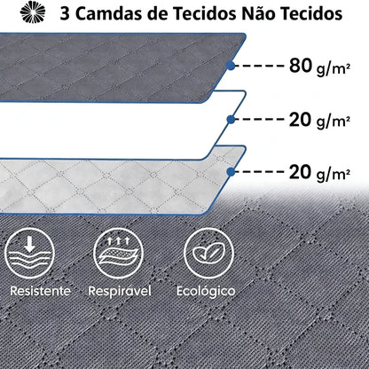 Conjunto com 3 Caixas Organizadoras 84L com Tampa Multifuncional