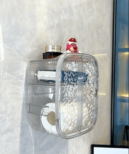 Porta-Papel Higiênico com Bandeja Organizadora para Banheiro