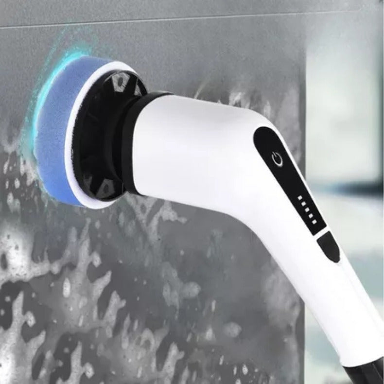 Escova Elétrica Giratória Recarregável 9 em 1 com Cabo Extensor