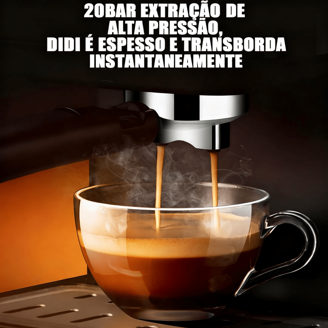 Máquina de Café Espresso Automática 1,6 L com Moedor Integrado