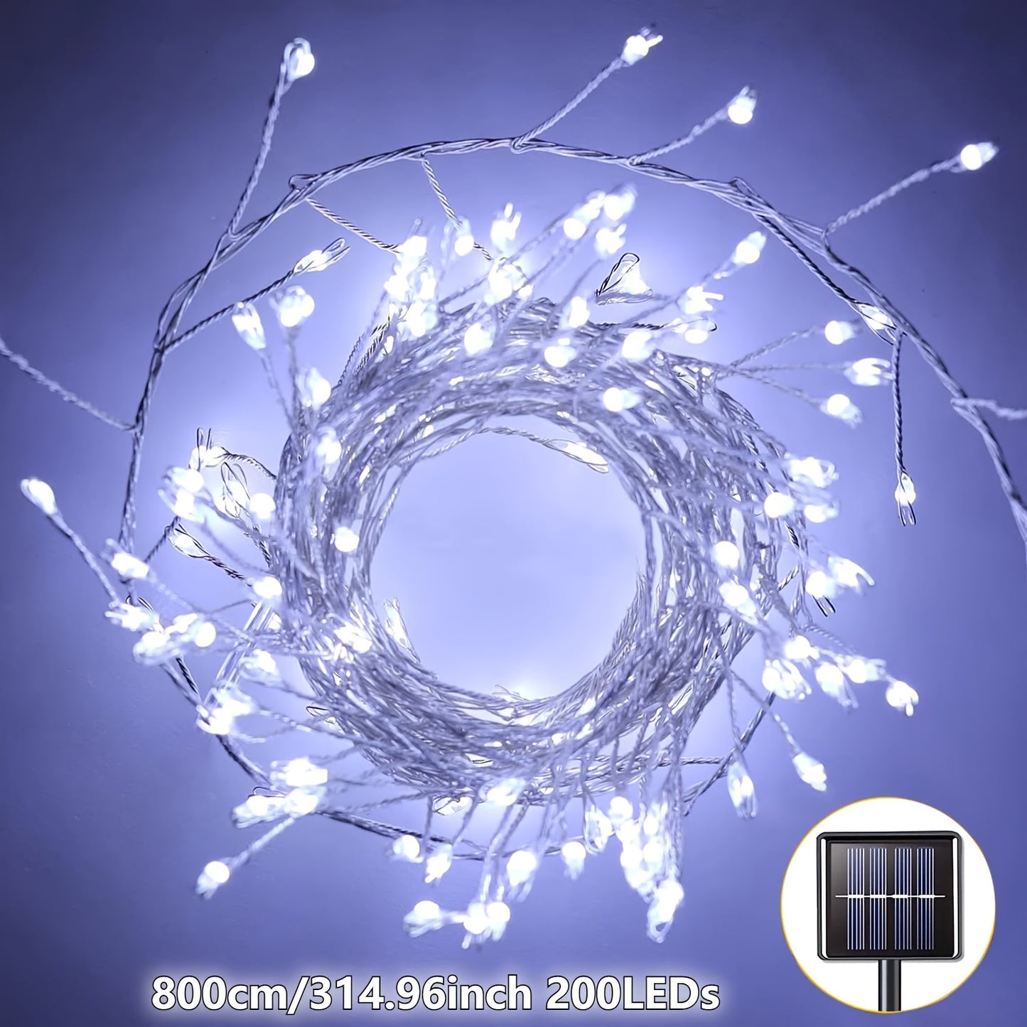 Cortina de Luzes LED de Natal com Papai Noel