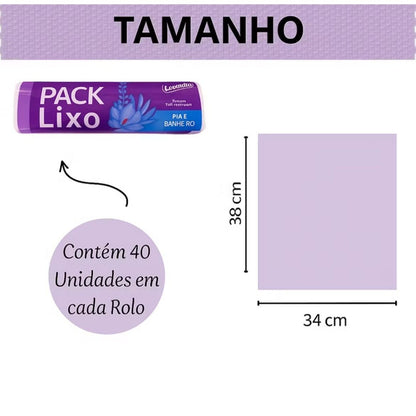 Sacos de Lixo Perfumados com Aroma de Lavanda