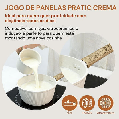 Jogo de Panelas Premium Antiaderente NINEVE