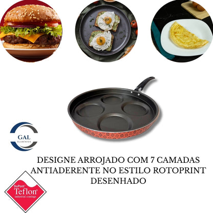 Frigideira para Ovos Antiaderente Rotoprint com 4 Cavidades