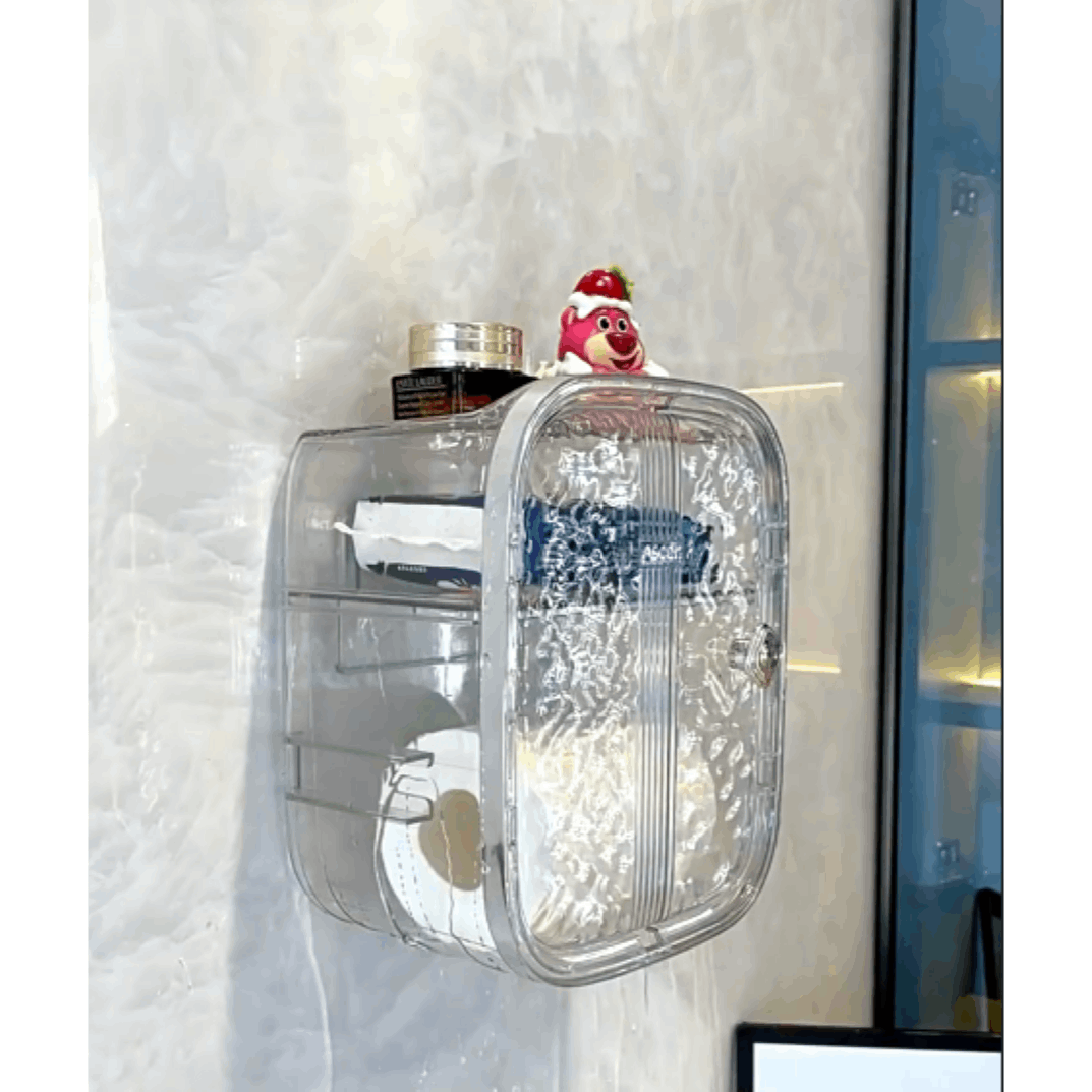 Porta-Papel Higiênico com Bandeja Organizadora para Banheiro